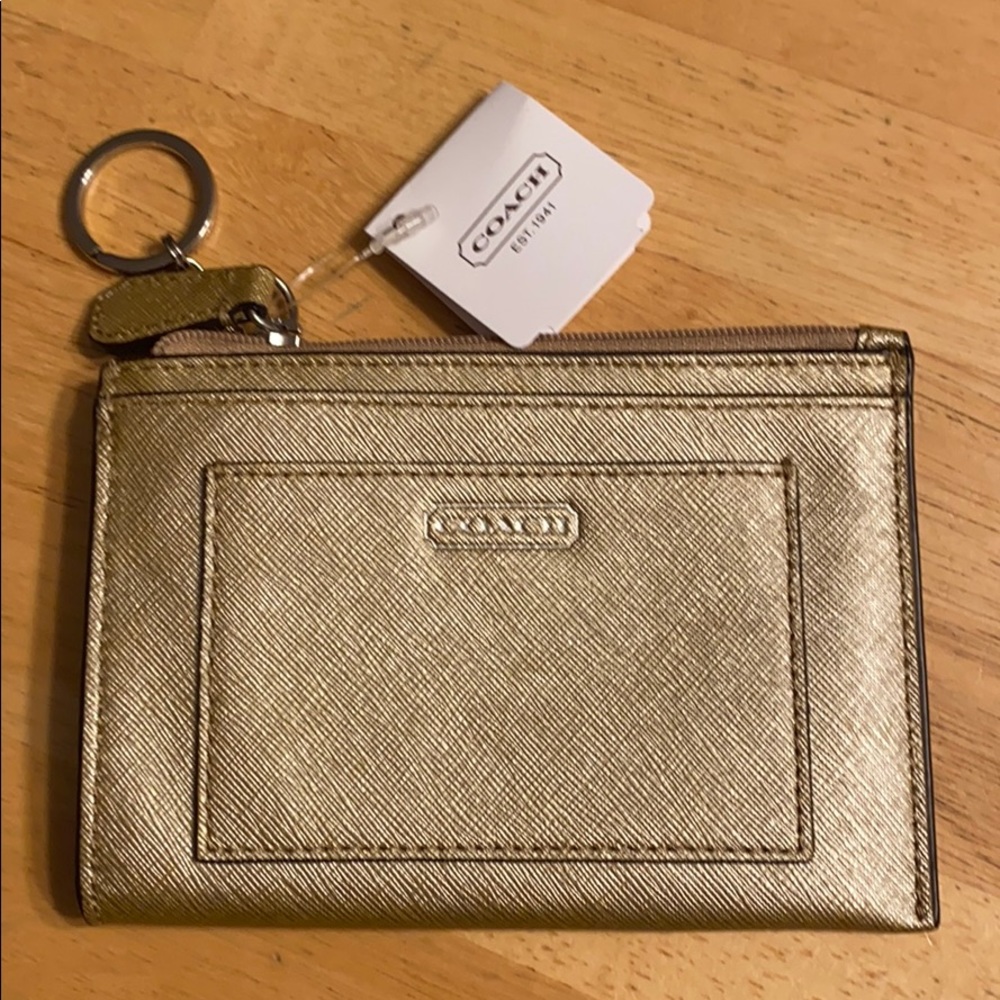 Coach wallet in gold - New w Tag